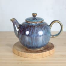 【送禮好物】240ml 紫戀 天目全釉 圓滿茶壺 鶯歌名家葉敏祥作