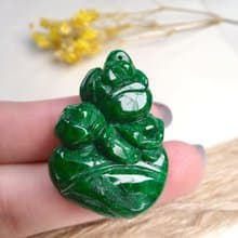 老花青翡翠蓮花 | 天然緬甸A貨翡翠 | 送禮