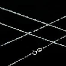 【加購區】0.8mm 40/45公分 鍍白金水波 925純銀鍊 項鍊 送禮