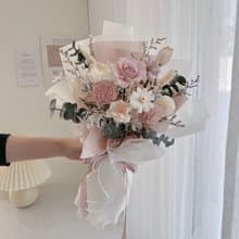 石英粉永生花束(M)