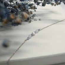 【手鍊】925 純銀 丹泉石 月光石 珍珠手鍊