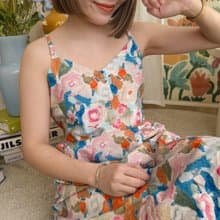 (Spaghetti Strap Dress) Sunny Dress : Orange Blossom橘色