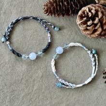 流雲 / 藍紋瑪瑙 編繩 手鍊