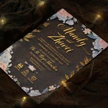 超華麗有機玻璃Acrylic透明西式喜帖設計PPWEDDING原創邀請咭