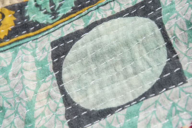 手縫紗麗布拼接絲巾/刺繡絲巾/刺繡圍巾/手縫紗麗線絲巾-秘魯色彩