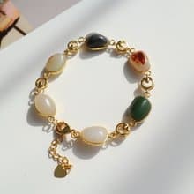 天然多寶和田玉手鏈隨行精品小籽料橘皮料碧玉晴水老料脂份厚平安