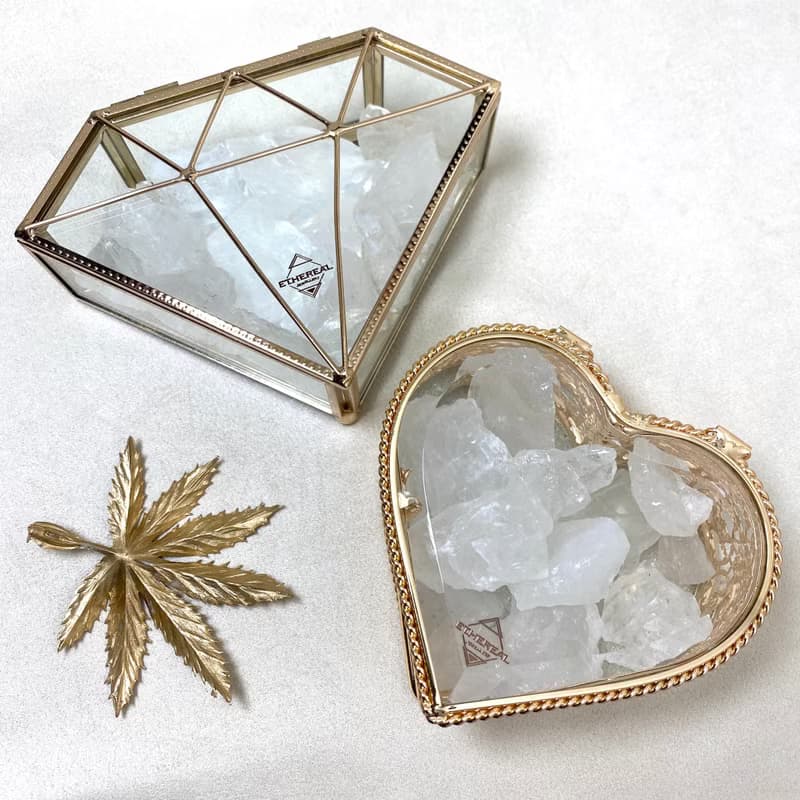 白水晶原石消磁盒