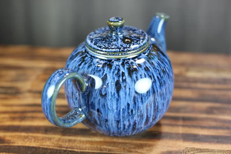 【送禮好物】240ml 湛海 天目釉 圓滿茶壺 鶯歌名家葉敏祥作品