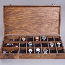 Large Watch Organizer Personalized Sunglasses Holder Wooden Watch Display Case