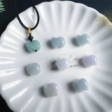 天然緬甸玉翡翠 豬 財源滾滾 大富大貴 項鍊 禮物 天然石