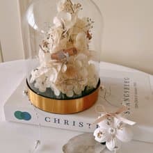 聖誕禮物雪白森林不凋花 永生花聖誕小樹