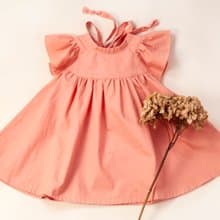 Handmade by Mina 【設計款】素色賽凡娜洋裝 贈禮盒 彌月禮