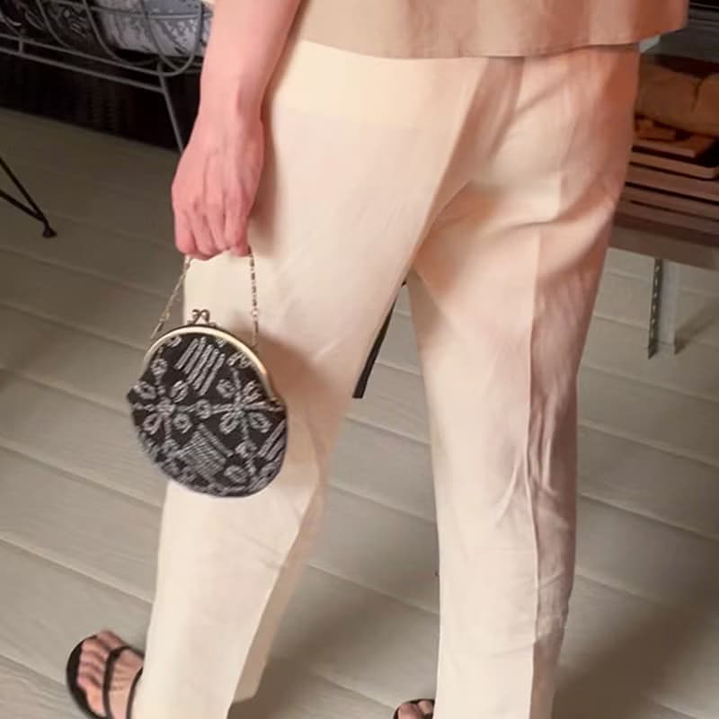 墨星/隨圓包R 京都職人【高級和服紬】出國旅行隨身房卡補妝用品
