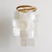 DIY-KIT | Polish Restr.(XS)-White-Square| Shell Wind Chime Mobile |#0-363