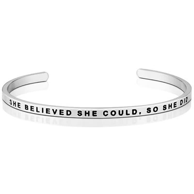 Mantraband悄悄話許願手環-  She believed she could so she did