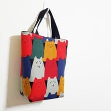 【微笑貓咪】出門隨手袋!! 雙杯沒問題!! 托特包 手提袋