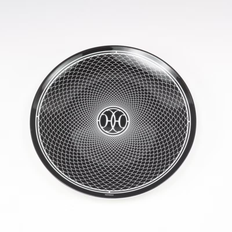 【日本直送】エルメス HERMES アッシュデコ Hデコ 食器 14cm プレート 2枚【未使用】Sランク