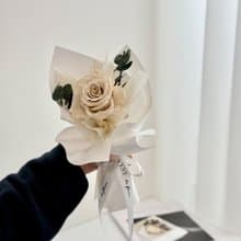 HARVEST丨單支永生玫瑰花束・附提袋丨情人節花束/告白花束/生日