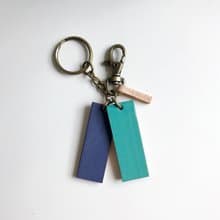 皮革鑰匙圈│紫藍SAC01007