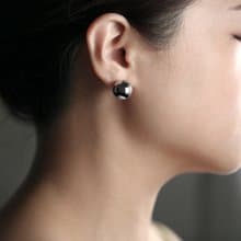 Marble耳環 醫療鋼不過敏