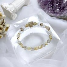曦光晨露 / 金髮晶 極光23 銅髮晶 白水晶 水晶手鍊