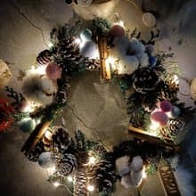 l 繽紛雪球聖誕花圈 l *聖誕節*Christmas*裝飾*不凋花*永生花*