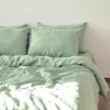 Sage green linen duvet cover /Softened linen / Comforter cover / Quilt cover