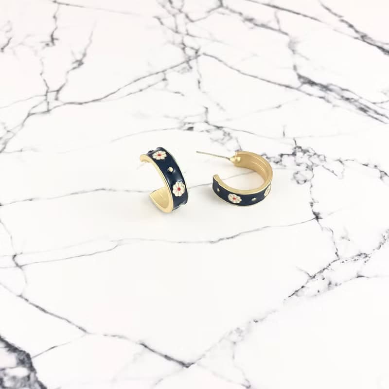 比比趣味嚴選系列-日式花朵純銀耳針 情人節禮物首選