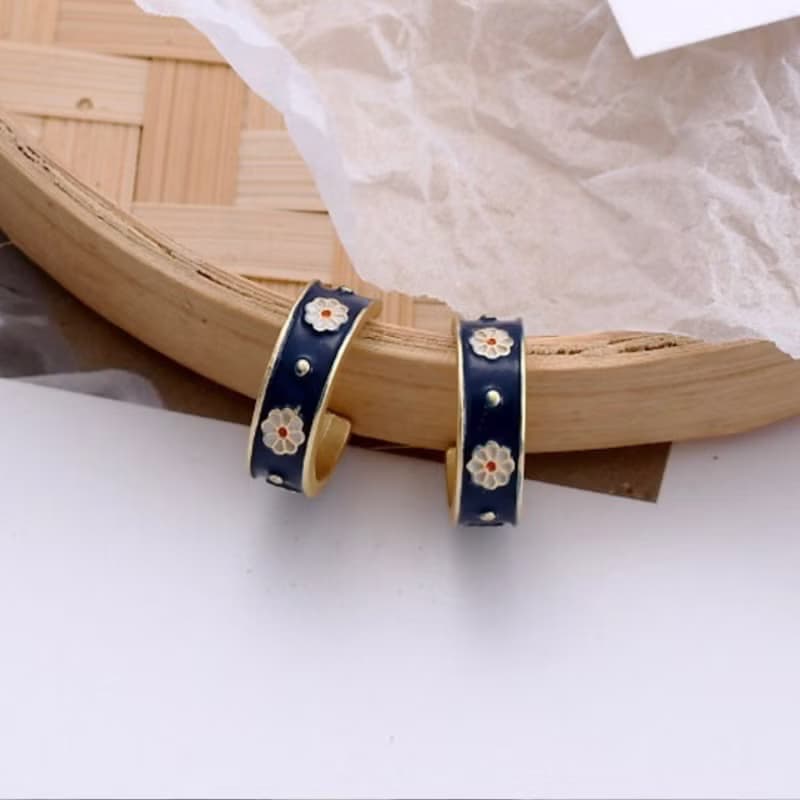 比比趣味嚴選系列-日式花朵純銀耳針 情人節禮物首選