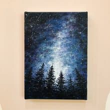 夜晚星空 手繪訂製 生日禮物 情人節 無框畫 禮物 壁畫