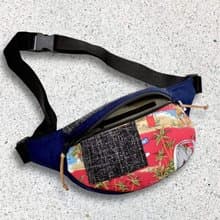 小牛村 原創手作 戶外露營 拼接腰包 限量/沙灘假期