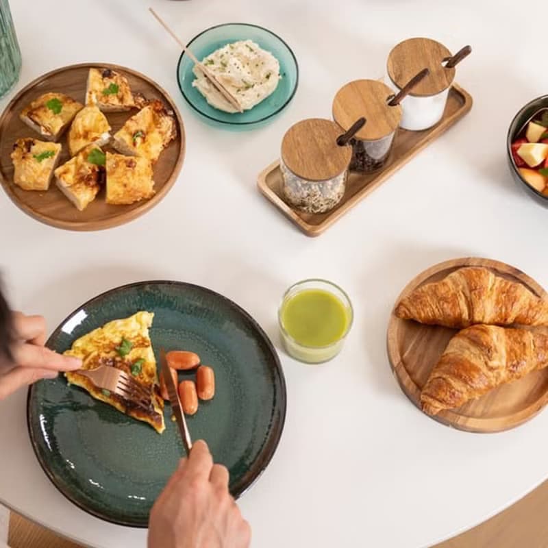 芬蘭設計餐廚/釉彩餐盤/綠/19cm/26cm