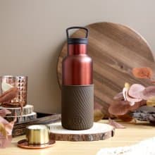 【夢幻霧光色系】480ml 保溫瓶 | 峽谷銅 - 摩卡(水波紋)
