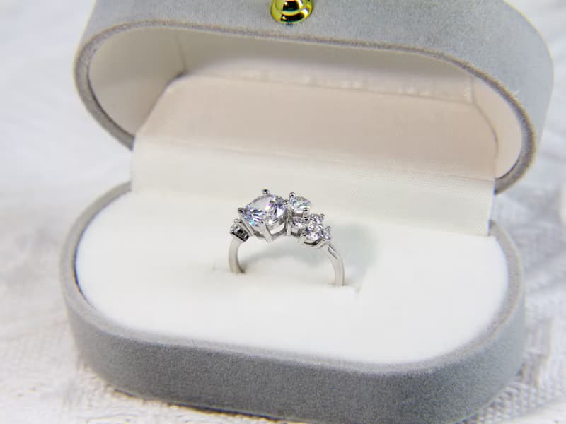 優雅莫桑石戒指 | 3克拉戒指 | 新娘飾物 | 結婚戒指 | 求婚戒指