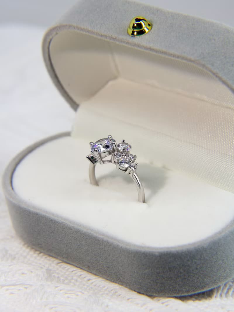 優雅莫桑石戒指 | 3克拉戒指 | 新娘飾物 | 結婚戒指 | 求婚戒指