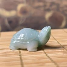 【吉祥‧長壽】飄花翡翠烏龜 | 天然A貨翡翠 | 送禮