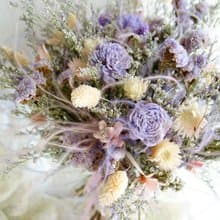 婚禮花飾系列~粉紫色自然束感捧花 分享花束