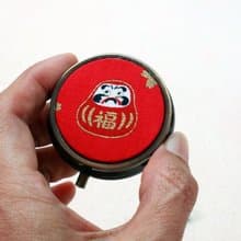 福神 古銅款 圓形 分格藥盒 迷你 隨身攜帶 小物 收納盒 藥盒