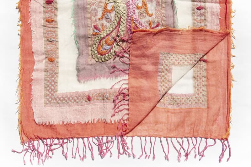 喀什米爾Cashmere/水煮羊毛披肩/針織圍巾/刺繡圍巾/羊絨披巾-花