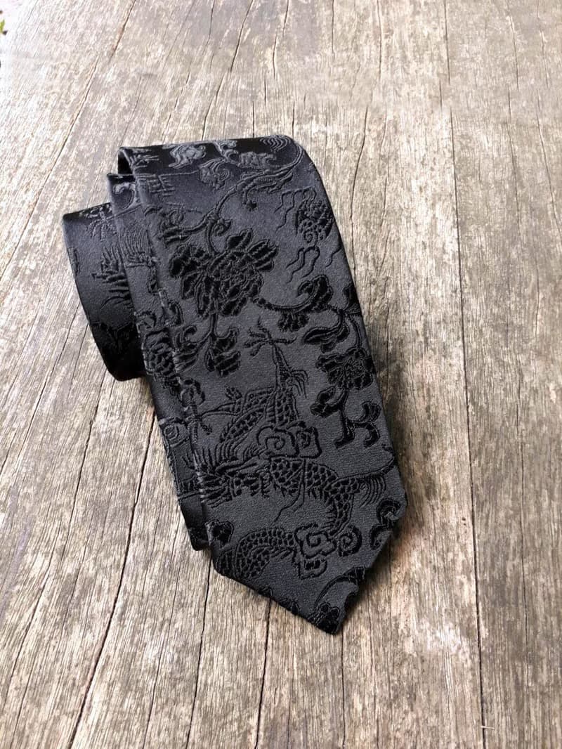花與龍紋 提花 領帶 Neckties