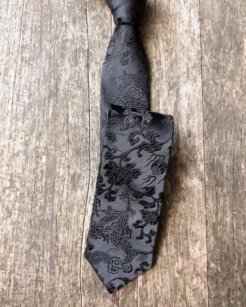 花與龍紋 提花 領帶 Neckties