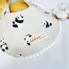 熊貓的第一件禮物 手作圍兜 彌月禮物