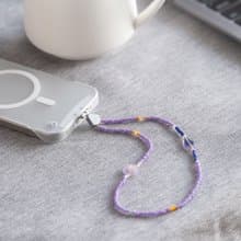 M.Beads 日本串珠手機手鏈 /手機鍊 /手機吊飾 Liliac