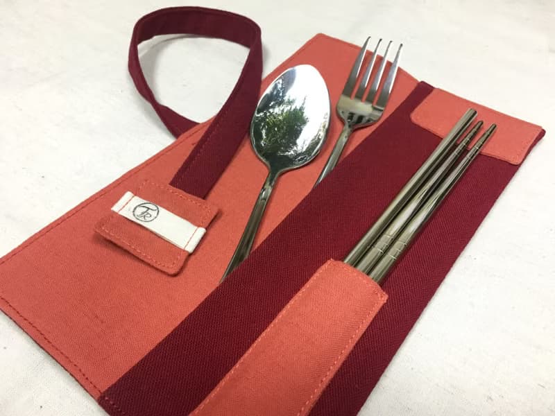 餐具袋 - 蕃茄紅 -  餐具包 餐具套 筷套 收納袋 環保餐具