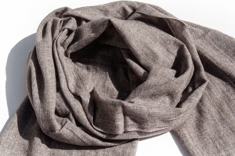 喀什米爾Cashmere/羊絨圍巾/純羊毛圍巾披巾/戒指絨披肩-咖啡拿鐵