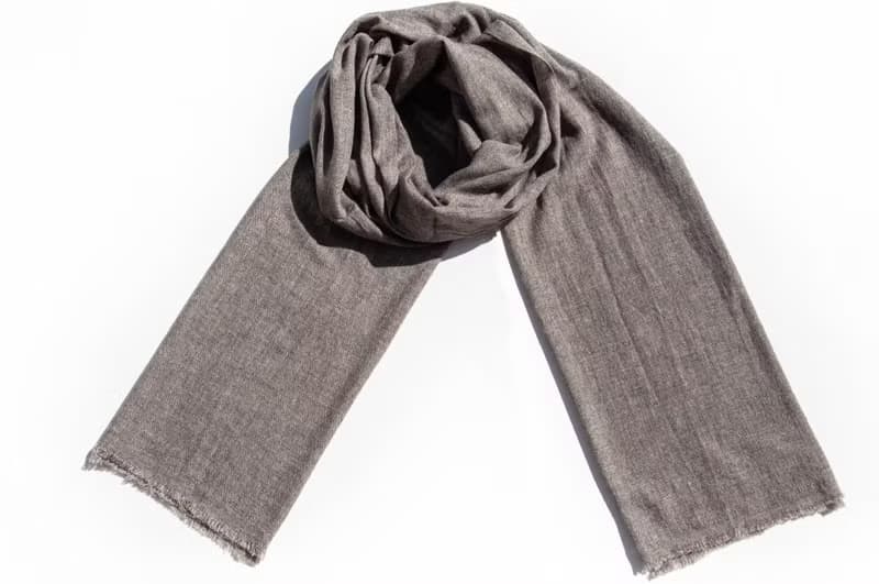 喀什米爾Cashmere/羊絨圍巾/純羊毛圍巾披巾/戒指絨披肩-咖啡拿鐵