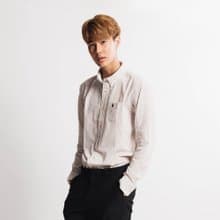 (NO XL) PINE TREE // cream check // men slim fit