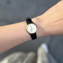 中古孤品 Givenchy 石英手錶 皮革錶帶 鋼錶 男女適用