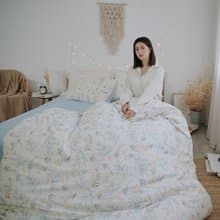 柔絲萊賽爾纖維 床包組 薄被套 鋪棉兩用被/台灣製床單/ABHT039