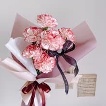 【韓式花束】莫蘭迪康乃馨鮮花 母親節花束